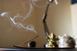 incense being burned