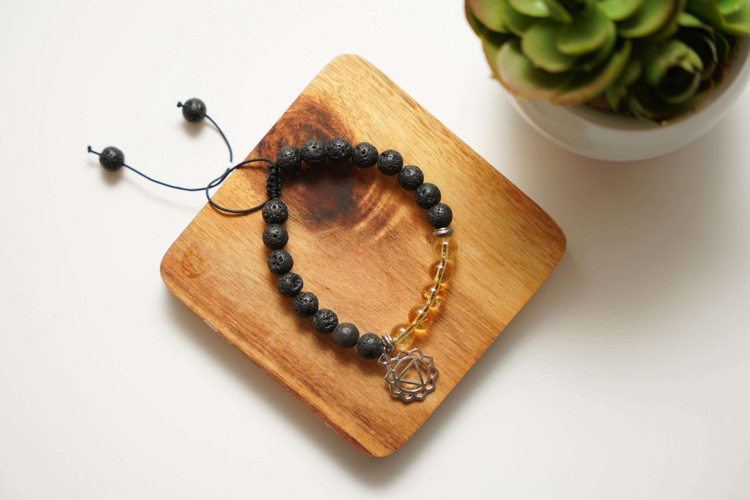 Citrine Bracelet with Lava beads - Momentum Feng Shui